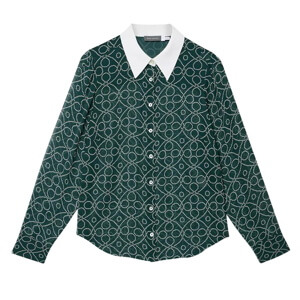 Mint Velvet Teal Printed Sheer Shirt